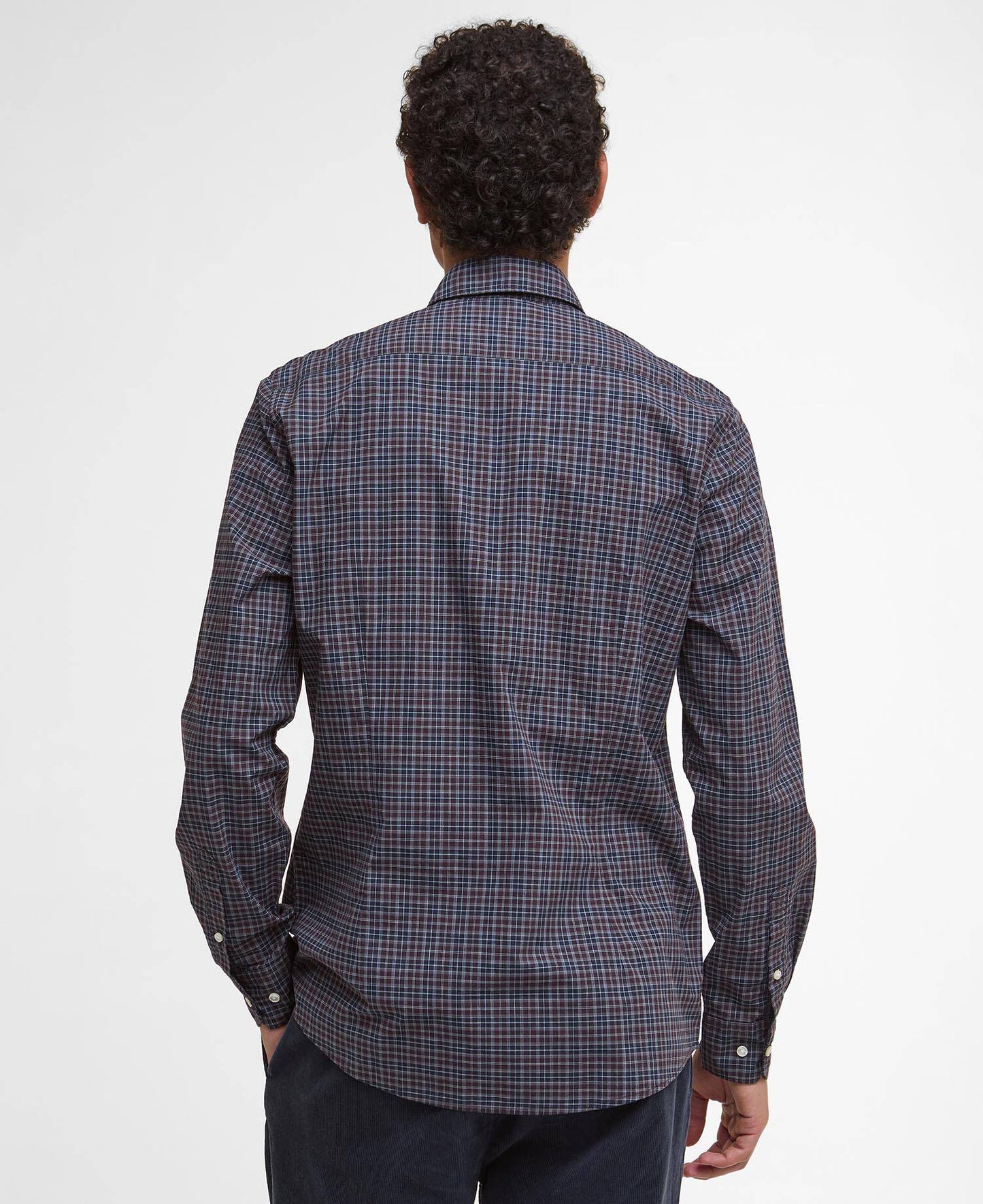 Barbour Lomond Tailored Long-Sleeved Shirt - Midnight Oak Tartan MSH5023TN38_04back