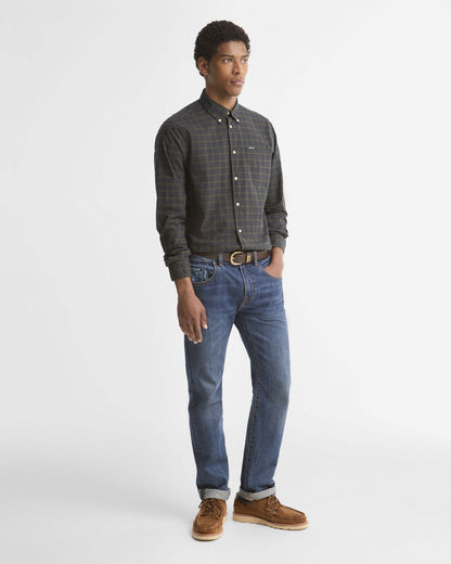 Barbour Lomond shirt in Shadow check, styled with jeans