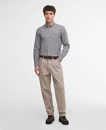 Barbour Padshaw Tailored Long-Sleeved Shirt - Dark Oak MSH5027BR17_03getthelook