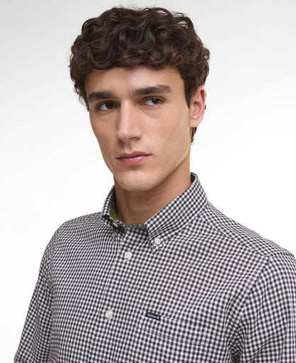 Barbour Padshaw Tailored Long-Sleeved Shirt - Dark Oak MSH5027BR17_05detaila