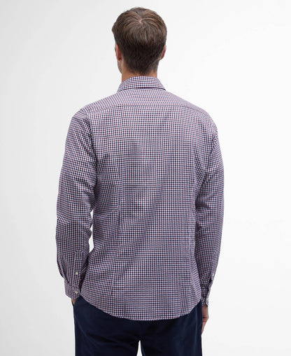 Barbour Padshaw Tailored Long-Sleeved Shirt in Red - back