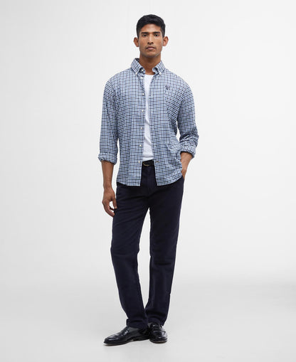 Barbour Finkle Tailored Shirt Navy - styled