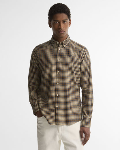 Barbour Finkle Tailored Shirt Dark Sand - front