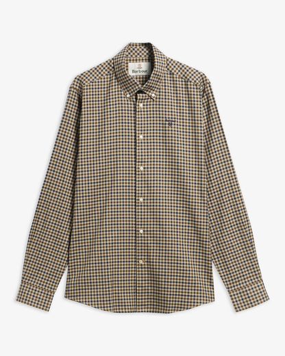 Barbour Finkle Tailored Shirt Dark Sand - flat
