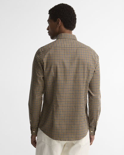 Barbour Finkle Tailored Shirt Dark Sand - back