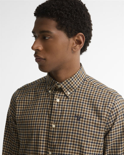 Barbour Finkle Tailored Shirt Dark Sand - detail