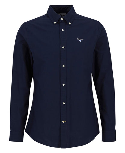 Barbour Oxford Tailored Shirt Navy - flat