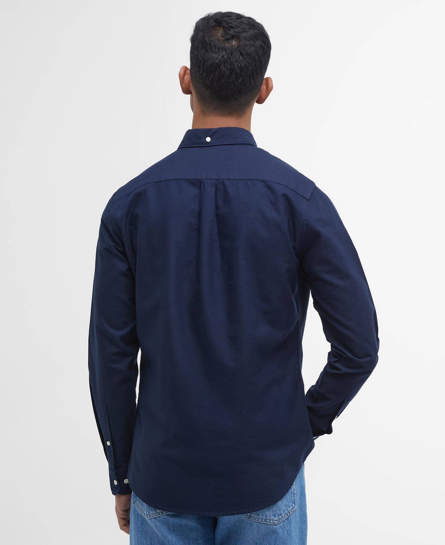 Barbour Oxford Tailored Long-Sleeved Shirt - Classic Navy MSH5301NY91_04back