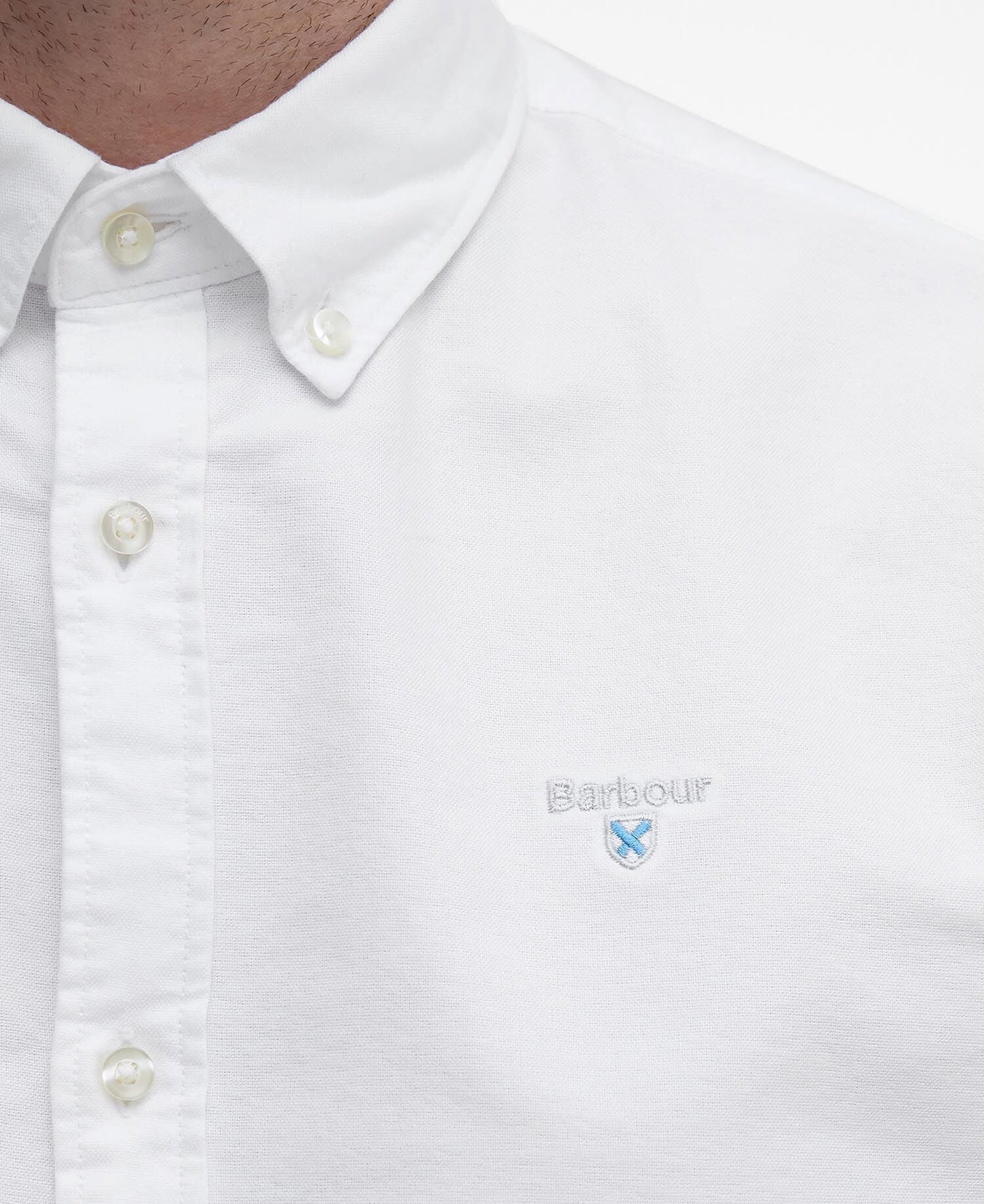 Barbour Oxford Tailored Shirt White - detail