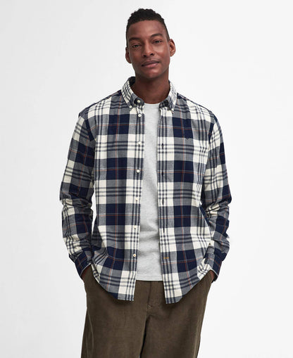 Barbour Edgar Tailored Long-Sleeved Shirt - Classic Navy MSH5355NY91_01front