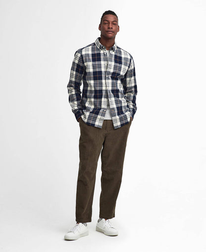 Barbour Edgar Tailored Long-Sleeved Shirt - Classic Navy MSH5355NY91_03getthelook