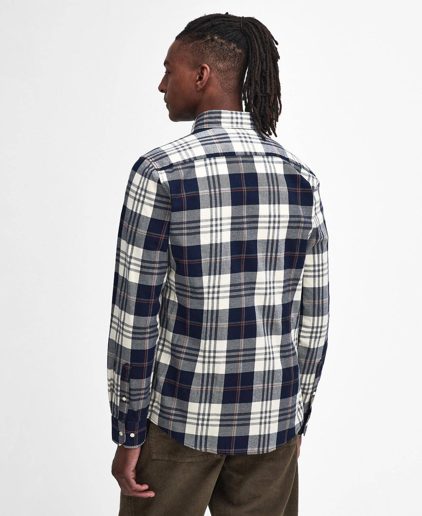 Barbour Edgar Tailored Long-Sleeved Shirt - Classic Navy MSH5355NY91_04back