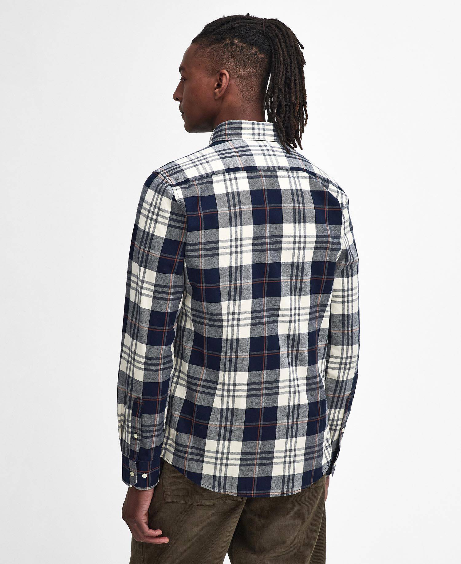 Barbour Edgar Tailored Long-Sleeved Shirt - Classic Navy MSH5355NY91_04back