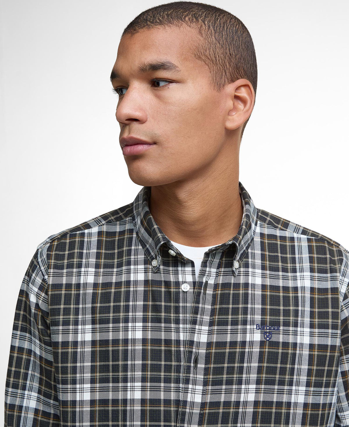 Barbour Mosswood Tailored Shirt - Olive MSH5659OL51_05detaila