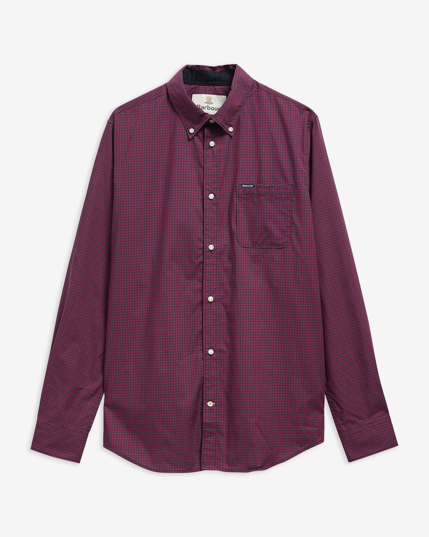 Barbour Harbourwall Tailored Shirt Red - flat