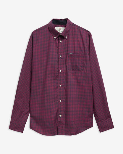 Barbour Harbourwall Tailored Shirt Red - flat