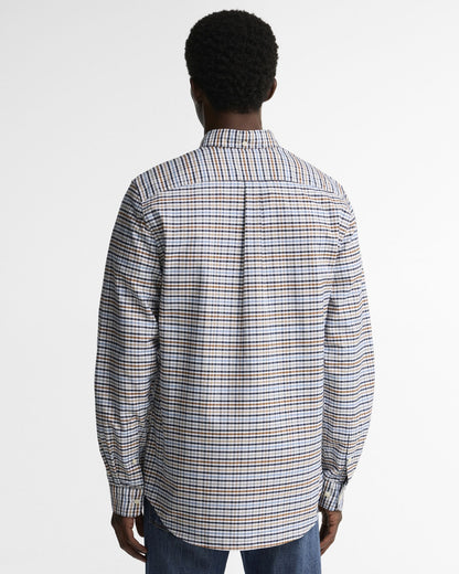 Barbour Rickwood Gingham Shirt Stone - back