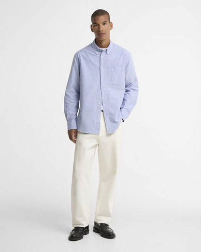 Barbour Authentic Oxford Shirt Blue - styled