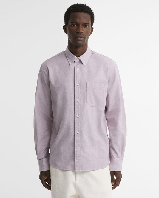 Barbour Authentic Oxford Shirt Dark Red - front