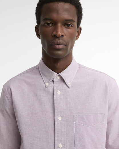 Barbour Authentic Oxford Shirt Dark Red - detail