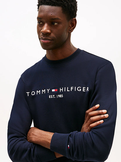 Tommy Hilfiger Logo Embroidery Flex Fleece Sweatshirt - Navy Blue MW0MW11596_DW5_alternate1