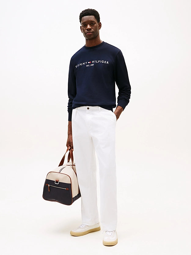 Tommy Hilfiger Logo Embroidery Flex Fleece Sweatshirt - Navy Blue MW0MW11596_DW5_alternate2