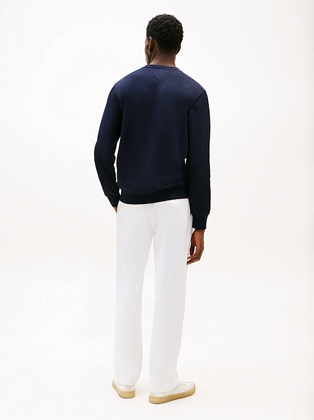 Tommy Hilfiger Logo Embroidery Flex Fleece Sweatshirt - Navy Blue MW0MW11596_DW5_alternate3