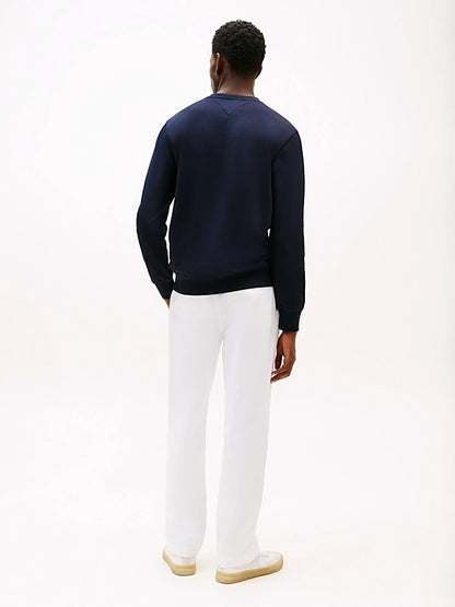 Tommy Hilfiger Logo Embroidery Flex Fleece Sweatshirt - Navy Blue MW0MW11596_DW5_alternate3