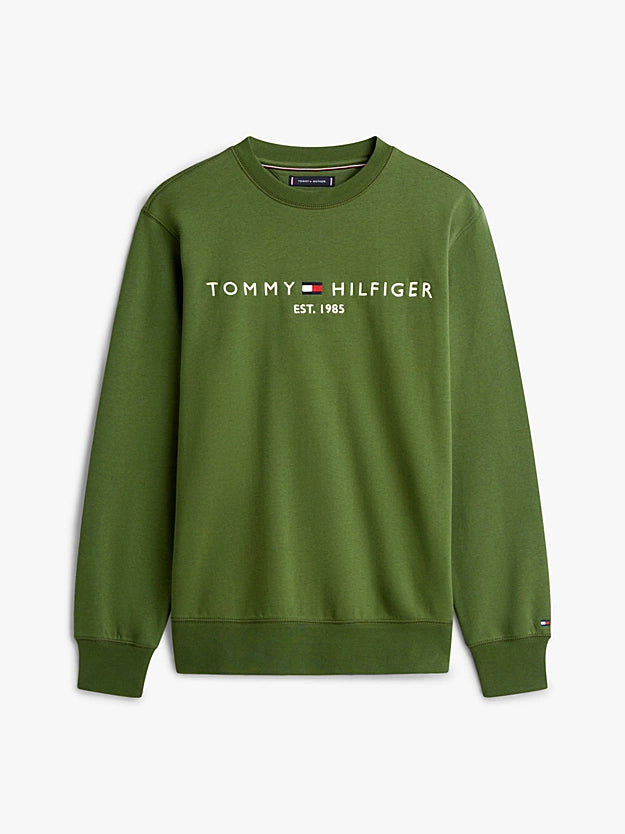 Tommy Hilfiger Logo Embroidery Flex Fleece Sweatshirt - Mountain Pine MW0MW11596_L01_alternate4