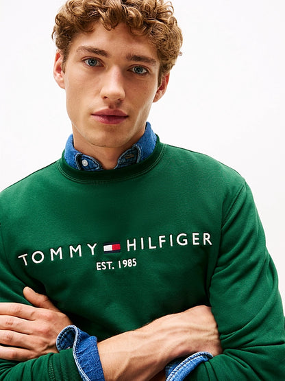 Tommy Hilfiger Logo Embroidery Flex Fleece Sweatshirt - Ornamental Green MW0MW11596_L6K_alternate1
