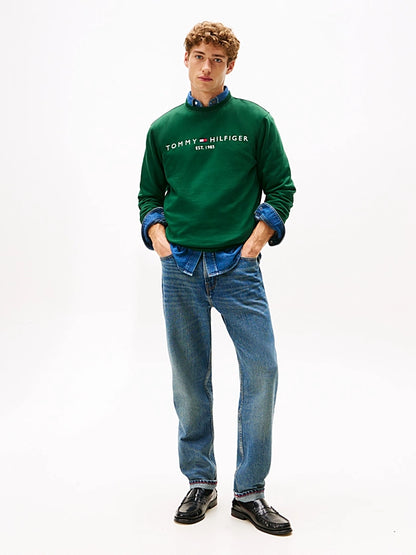 Tommy Hilfiger Logo Embroidery Flex Fleece Sweatshirt - Ornamental Green MW0MW11596_L6K_alternate2
