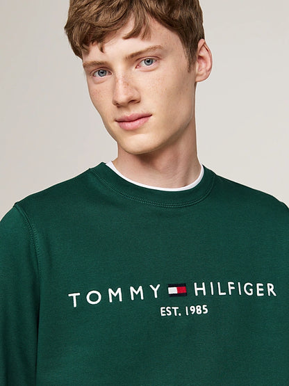 Tommy Hilfiger Logo Embroidery Flex Fleece Sweatshirt - Ornamental Green MW0MW11596_L6K_alternate3