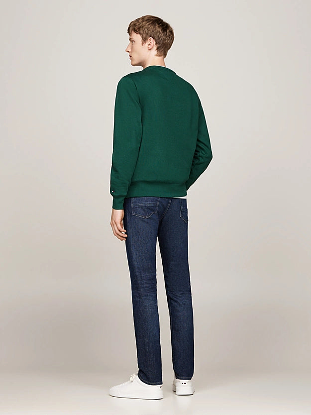 Tommy Hilfiger Logo Embroidery Flex Fleece Sweatshirt - Ornamental Green MW0MW11596_L6K_alternate5