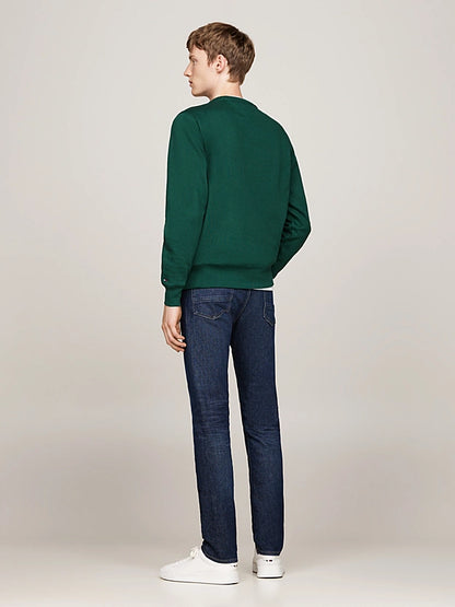 Tommy Hilfiger Logo Embroidery Flex Fleece Sweatshirt - Ornamental Green MW0MW11596_L6K_alternate5