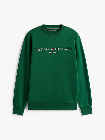 Tommy Hilfiger Logo Embroidery Flex Fleece Sweatshirt - Ornamental Green MW0MW11596_L6K_alternate6