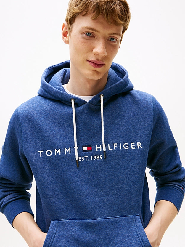 Tommy Hilfiger Logo Embroidery Flex Fleece Hoody - Aegean Sea Heather MW0MW11599_DVI_alternate1