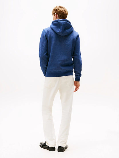 Tommy Hilfiger Logo Embroidery Flex Fleece Hoody - Aegean Sea Heather MW0MW11599_DVI_alternate3