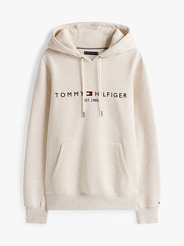 Tommy Hilfiger Logo Embroidery Flex Fleece Hoody - Heathered Oatmilk MW0MW11599_HGF_alternate4
