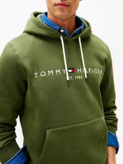 Tommy Hilfiger Logo Embroidery Flex Fleece Hoody - Mountain Pine MW0MW11599_L01_alternate1