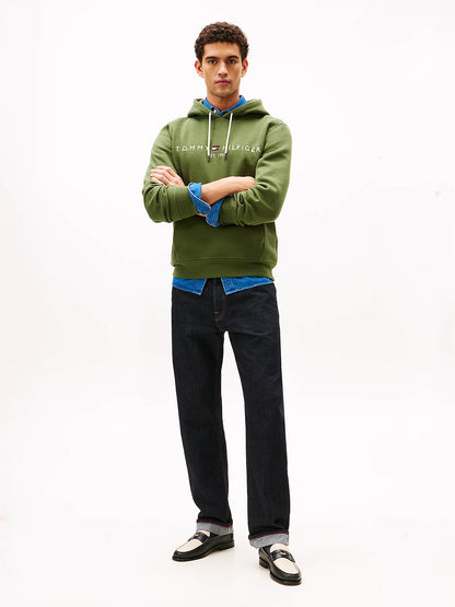 Tommy Hilfiger Logo Embroidery Flex Fleece Hoody - Mountain Pine MW0MW11599_L01_alternate2