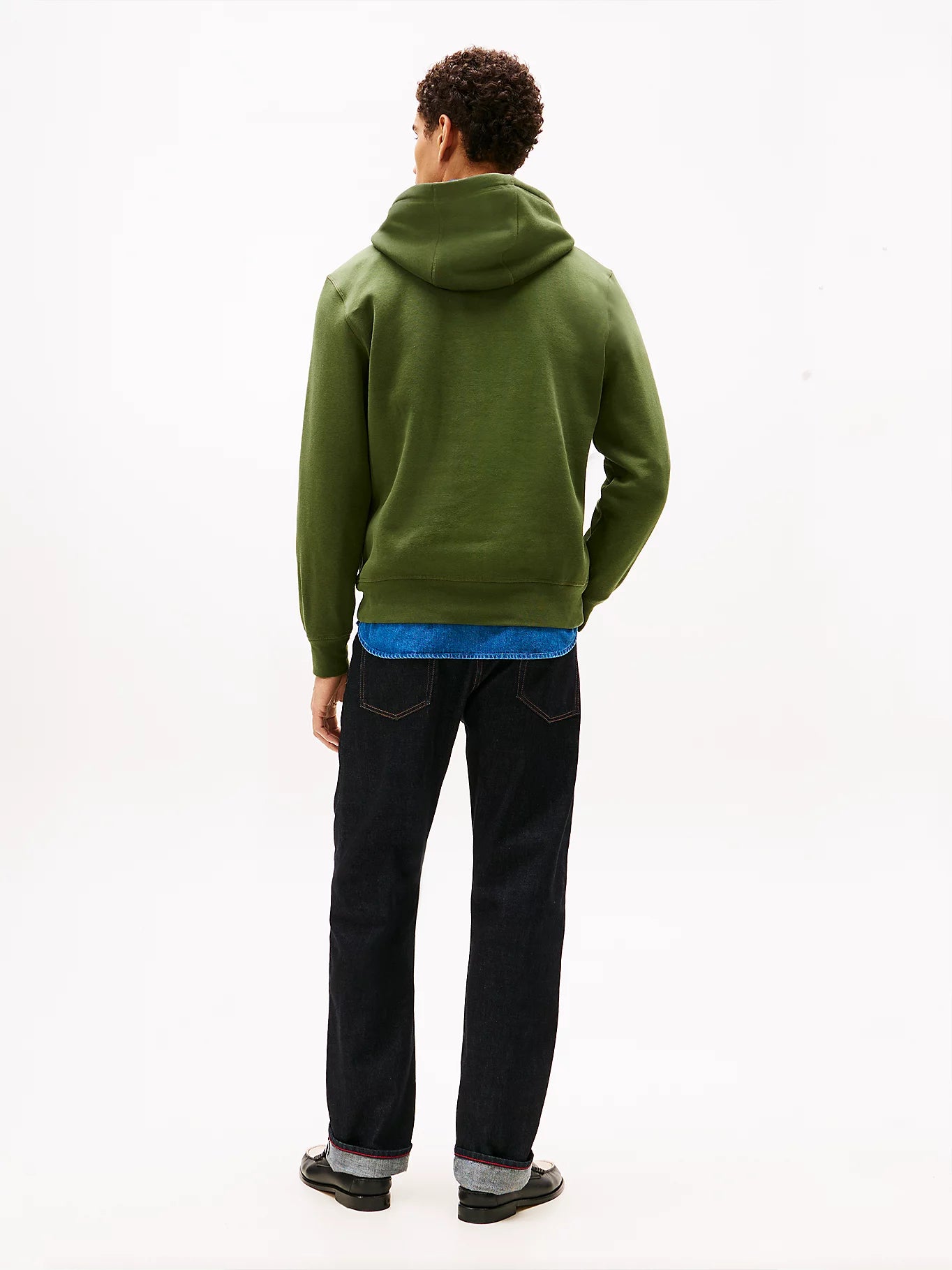 Tommy Hilfiger Logo Embroidery Flex Fleece Hoody - Mountain Pine MW0MW11599_L01_alternate3