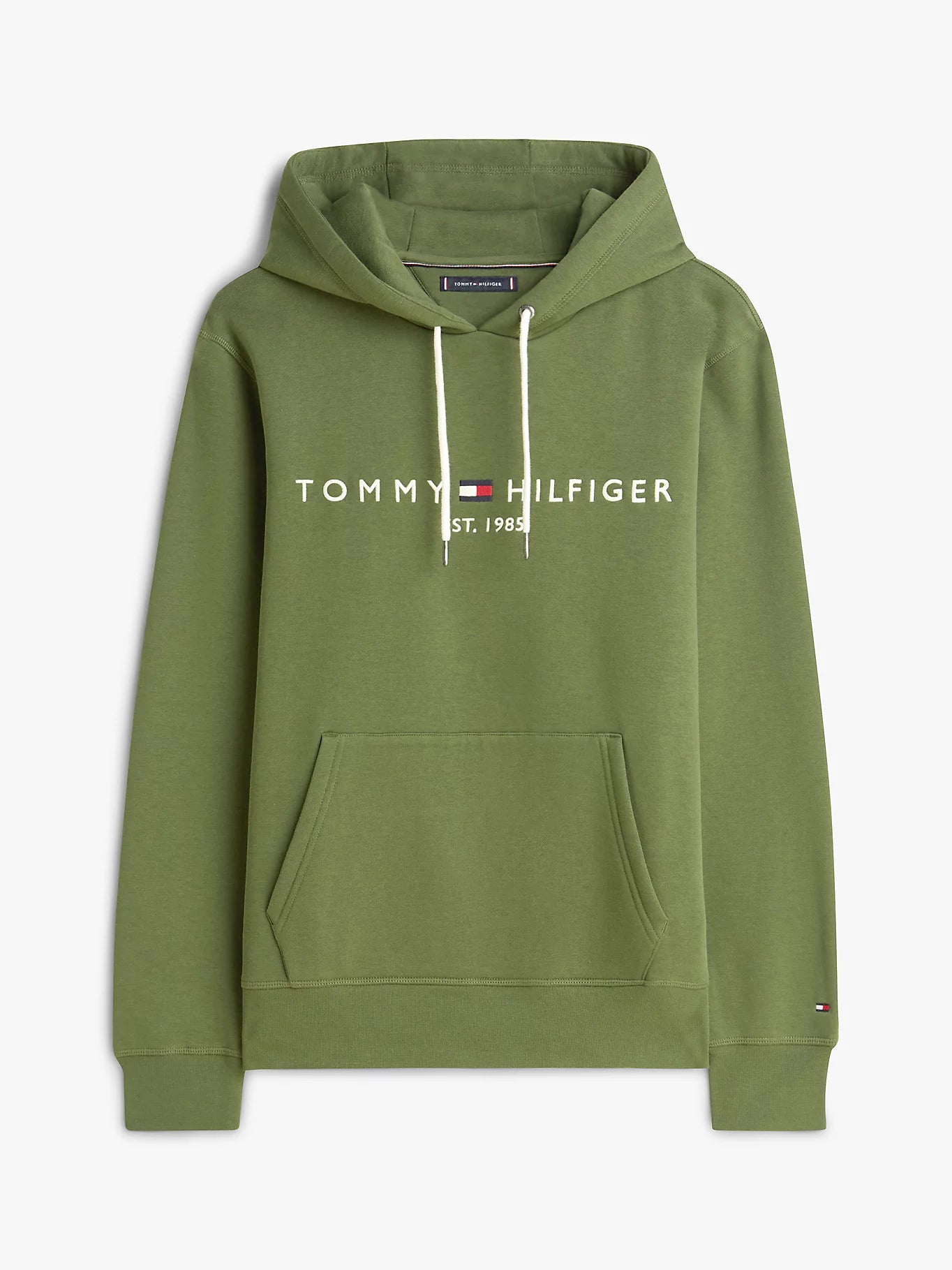 Tommy Hilfiger Logo Embroidery Flex Fleece Hoody - Mountain Pine MW0MW11599_L01_alternate4