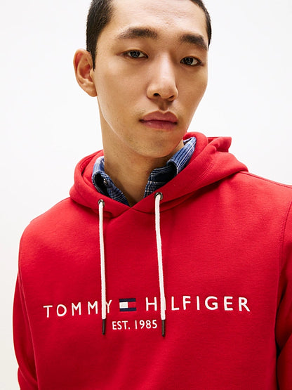Tommy Hilfiger Logo Embroidery Flex Fleece Hoody - Medium Red MW0MW11599_XLD_alternate1