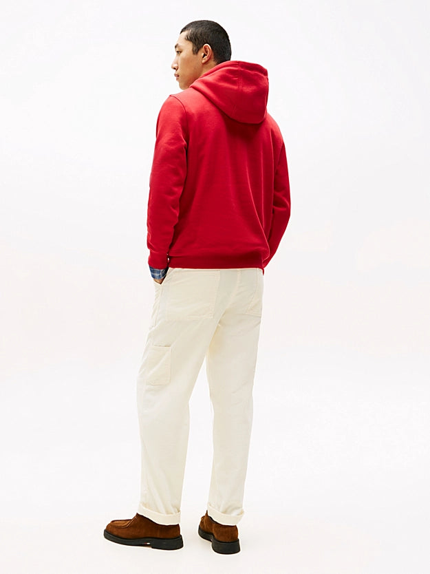 Tommy Hilfiger Logo Embroidery Flex Fleece Hoody - Medium Red MW0MW11599_XLD_alternate3
