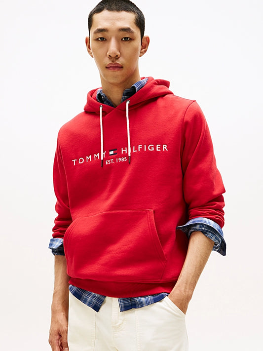 Tommy Hilfiger Logo Embroidery Flex Fleece Hoody - Medium Red MW0MW11599_XLD_main