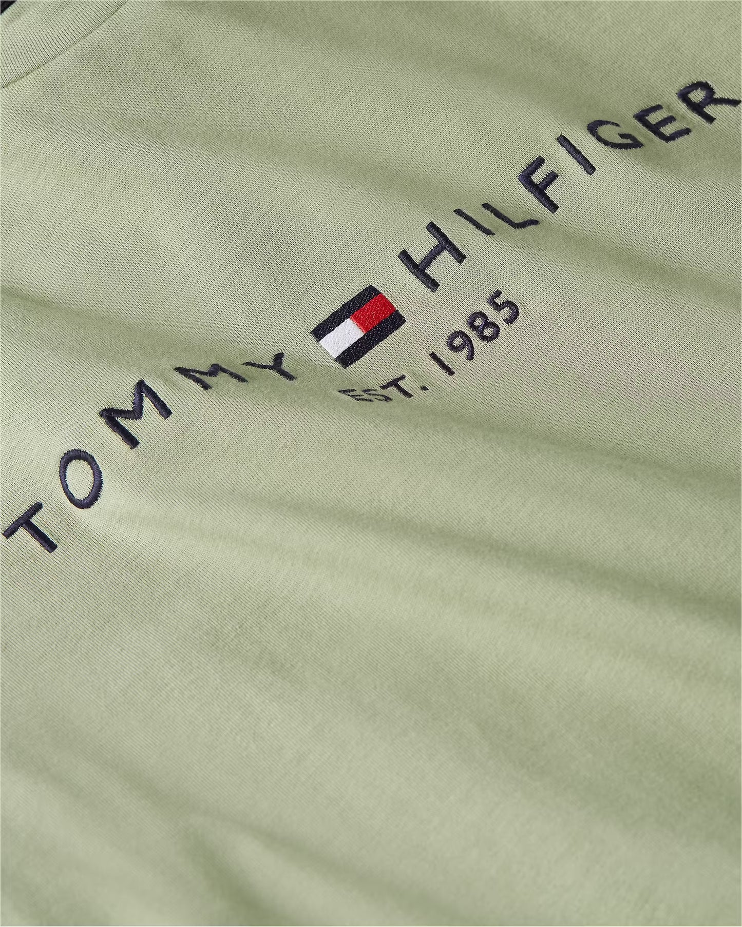 Tommy Hilfiger Logo Slim Jersey T-shirt - Earth Sage MW0MW11797L9A_D_C5301
