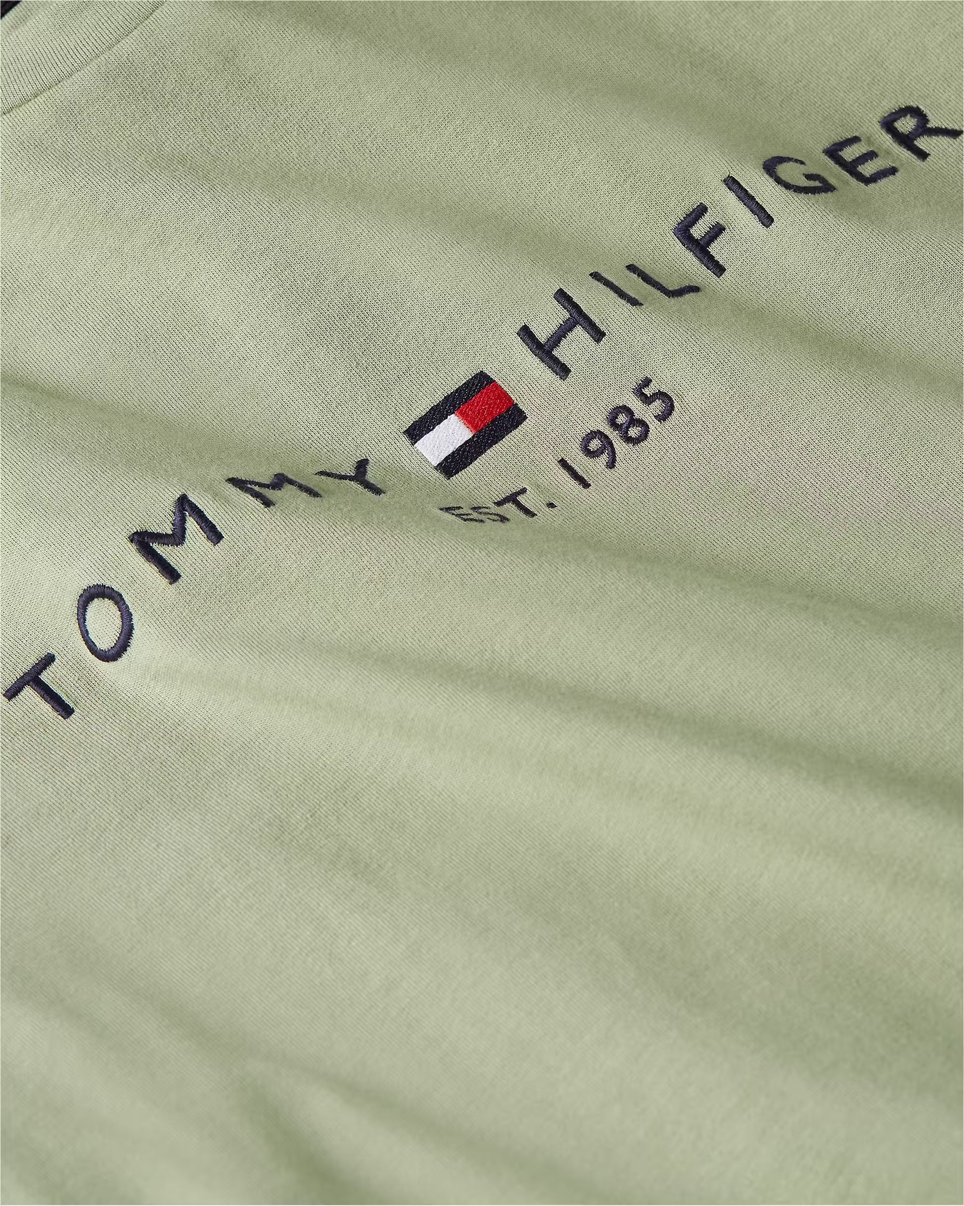 Tommy Hilfiger Logo Slim Jersey T-shirt - Earth Sage MW0MW11797L9A_D_C5301