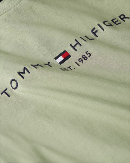 Tommy Hilfiger Logo Slim Jersey T-shirt - Earth Sage MW0MW11797L9A_D_C5301