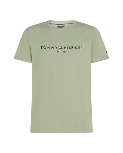Tommy Hilfiger Logo Slim Jersey T-shirt - Earth Sage MW0MW11797L9A_F_C5301