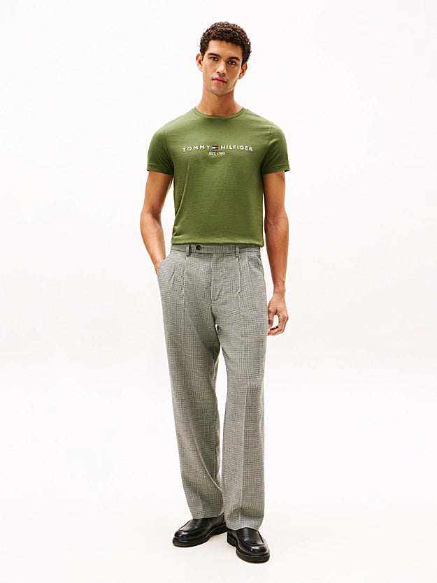 Tommy Hilfiger Logo Embroidery Jersey Slim T-Shirt - Mountain Pine MW0MW11797_L01_alternate2